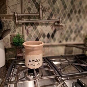 Tan Kitchen Utensil Holder